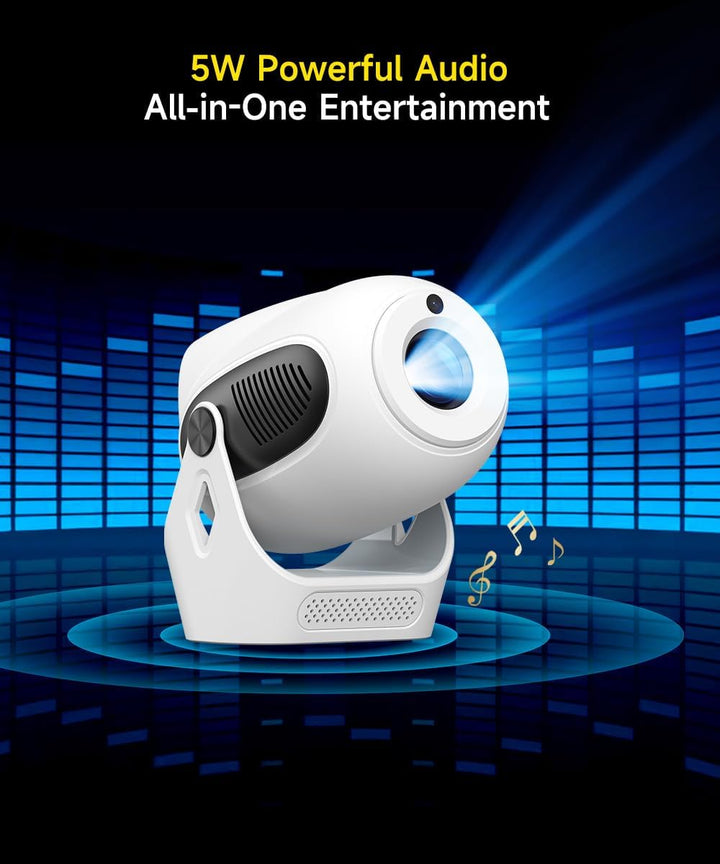 【Enfoque Eléctrico】Proyector con WiFi 6 y Bluetooth 5.0, Mini Portá...