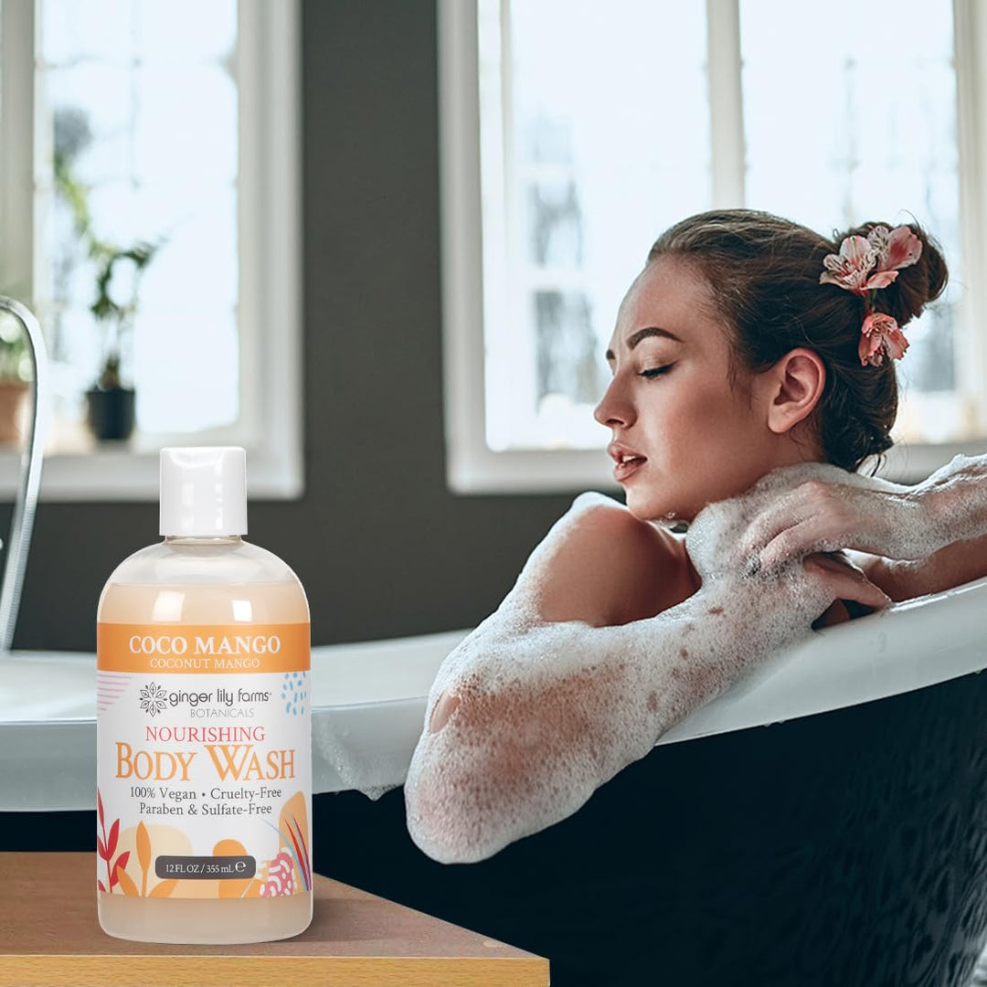 Ginger Lily Farms Botanicals Gel de Ducha Nutritivo, Coco Mango, 10...