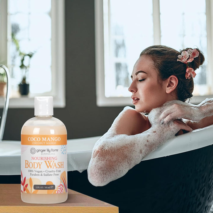 Ginger Lily Farms Botanicals Gel de Ducha Nutritivo, Coco Mango, 10...