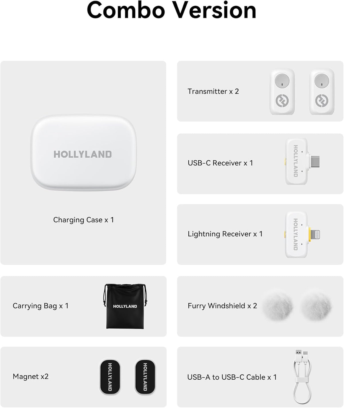 Micrófono inalámbrico Hollyland Lark A1 Mini para iPhone y Android,...