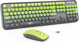 FOPETT Combo de teclado y mouse inalámbricos, 2.4G de tamaño comple...
