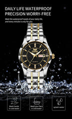 OPK Reloj de pulsera para mujer de acero inoxidable para mujer