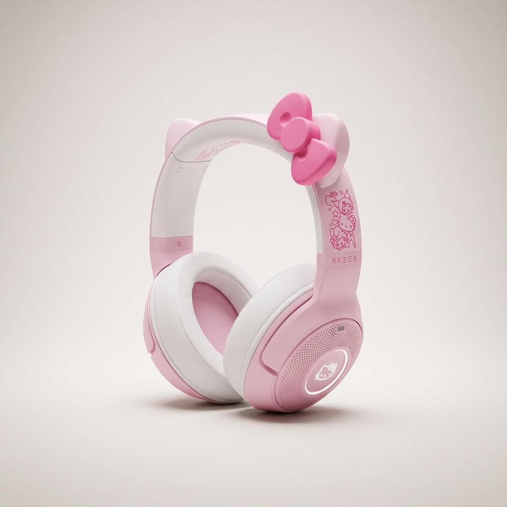 Razer Kraken Kitty V2 BT Auriculares Inalámbricos RGB: Chroma RGB - Bluetooth 5.2 - Controladores de 40 mm - Batería de 40 hrs con Carga Tipo C - Edición Hello Kitty & Friends