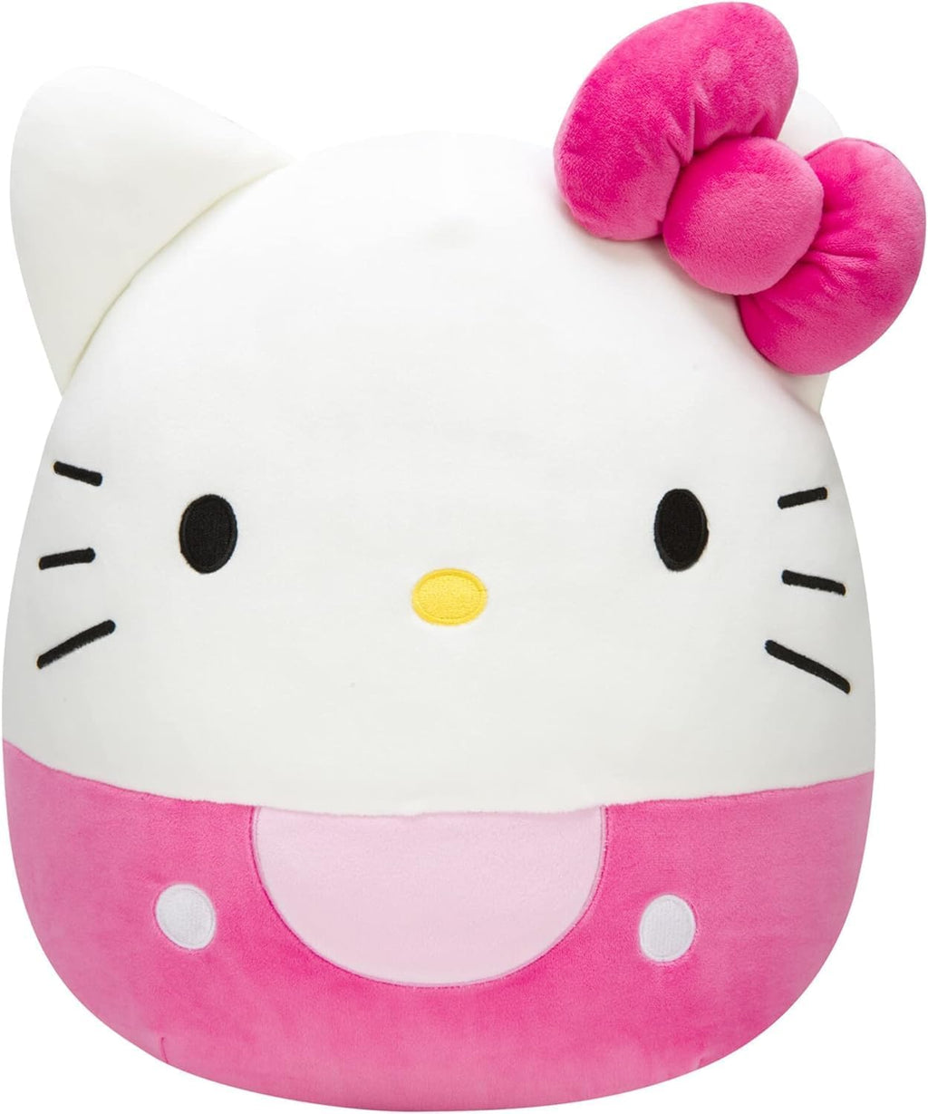 Squishmallows Hello Kitty - Arco rosa y pantalones cortos de peluche de 14 pulgadas, Sanrio, juguete de peluche grande, peluche oficial Kellytoy