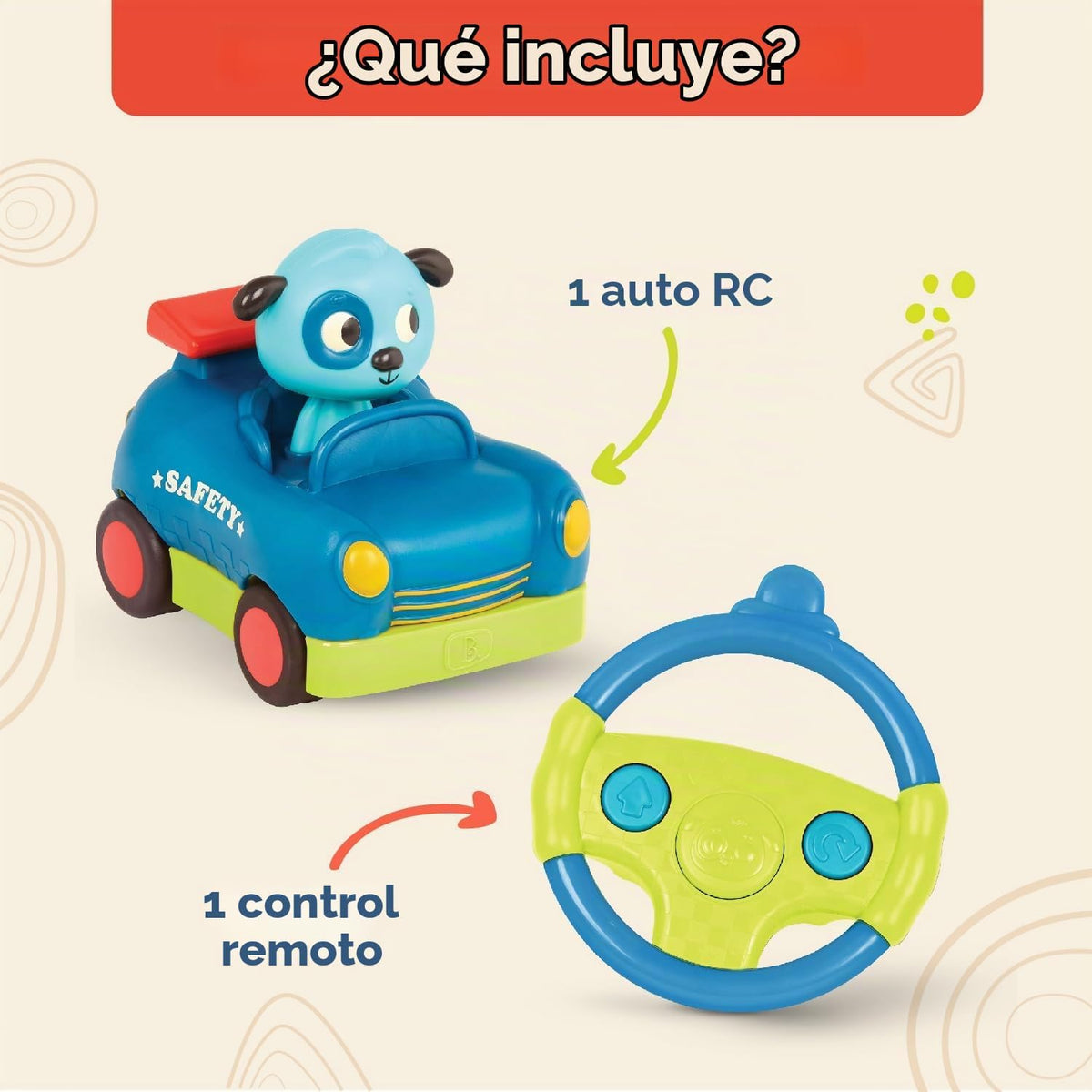 B. toys Coche de control remoto, woofer de corredores de equitación