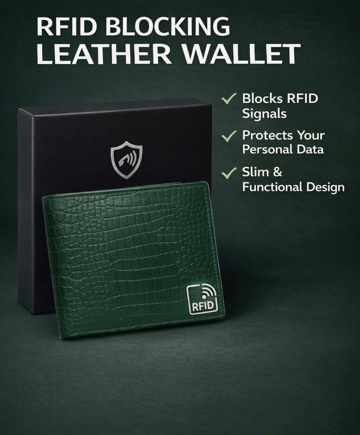 Billetera de cuero con bloqueo RFID, clásica y minimalista, plegabl...