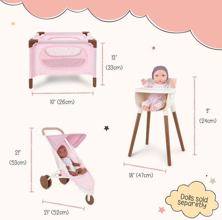 LullaBaby Paquete de accesorios realistas para muñecas de bebé de 1...
