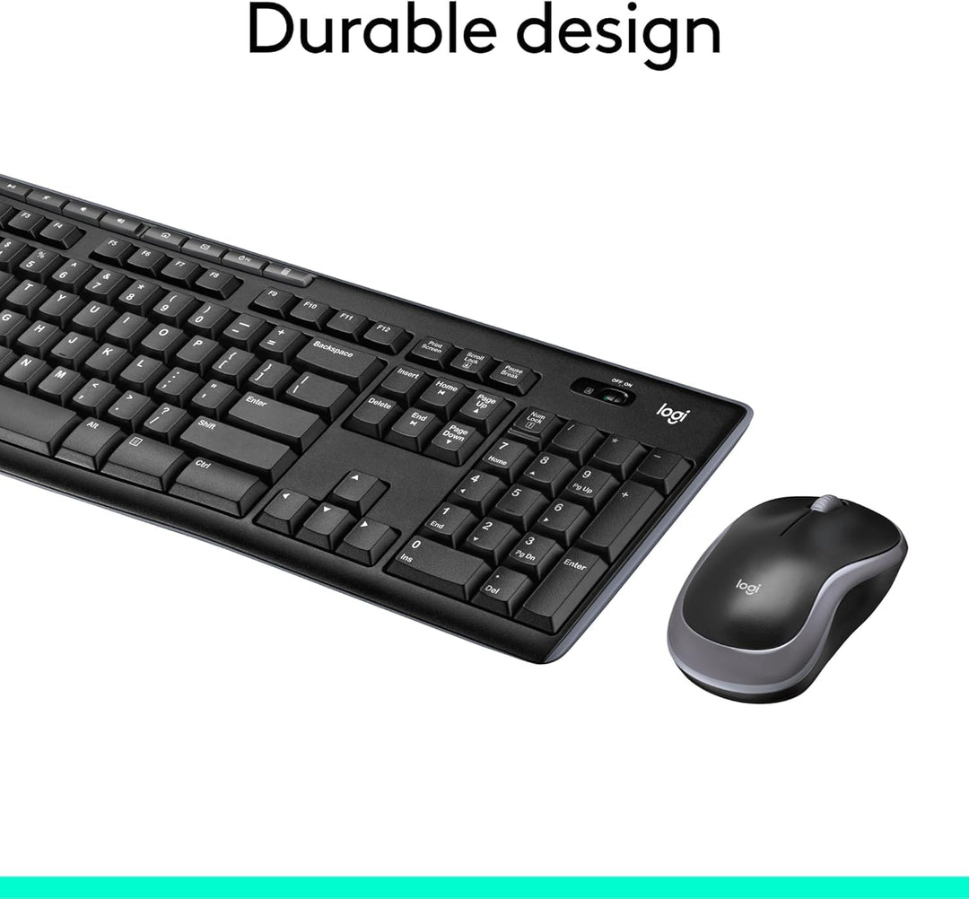 Logitech MK270 Combo de teclado y mouse inalámbricos para Windows,...