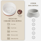 MALACASA Cuencos de cerámica para perros y agua para perros de tamaño grande, 6 tazas de capacidad para perros grandes (L-6 tazas)