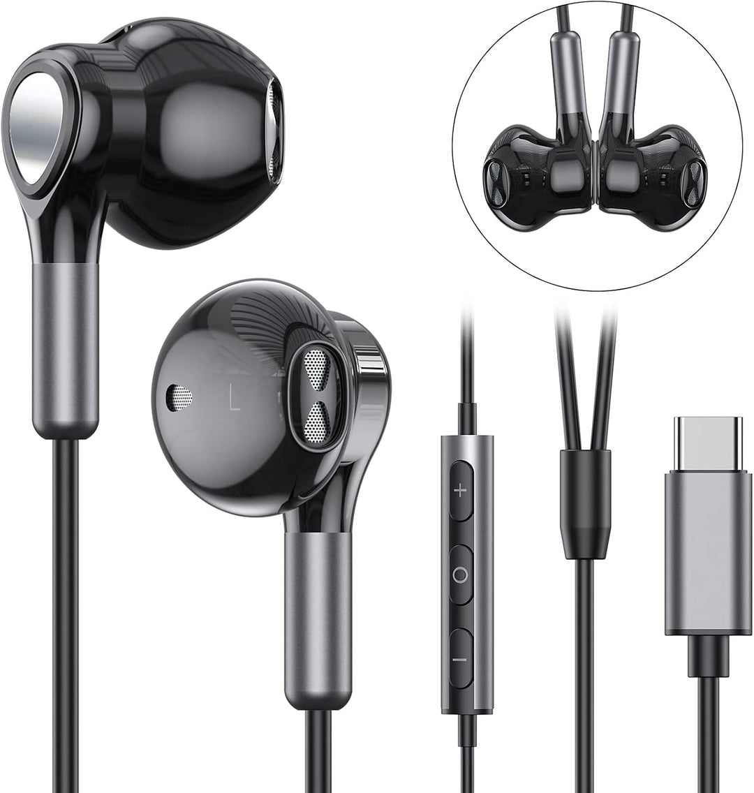 Auriculares USB C para Samsung Galaxy S24 S23 Ultra S22 S21 FE S20...