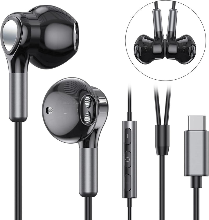 Auriculares USB C para Samsung Galaxy S24 S23 Ultra S22 S21 FE S20...