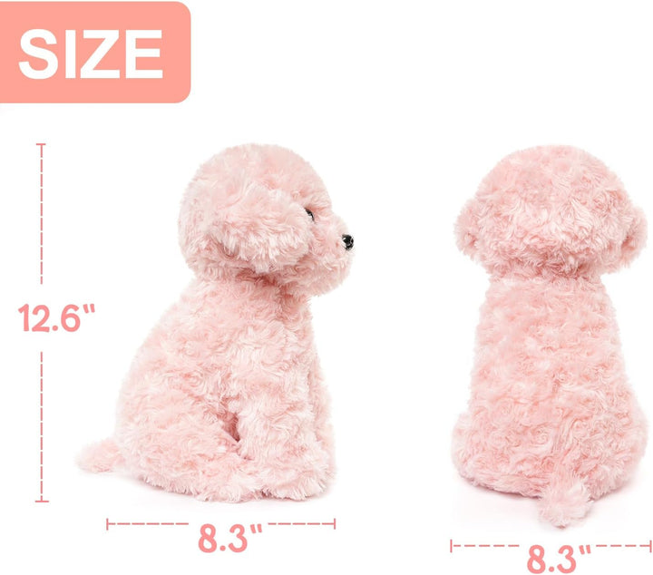 WEIGEDU Animales de Peluche de Perrito Rosa Juguetes de Peluche, Ca...