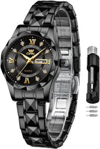 OPK Relojes para Mujer Estilo Business, Reloj Femenino con Correa de Acero Inoxidable, Reloj de Muñeca para Damas