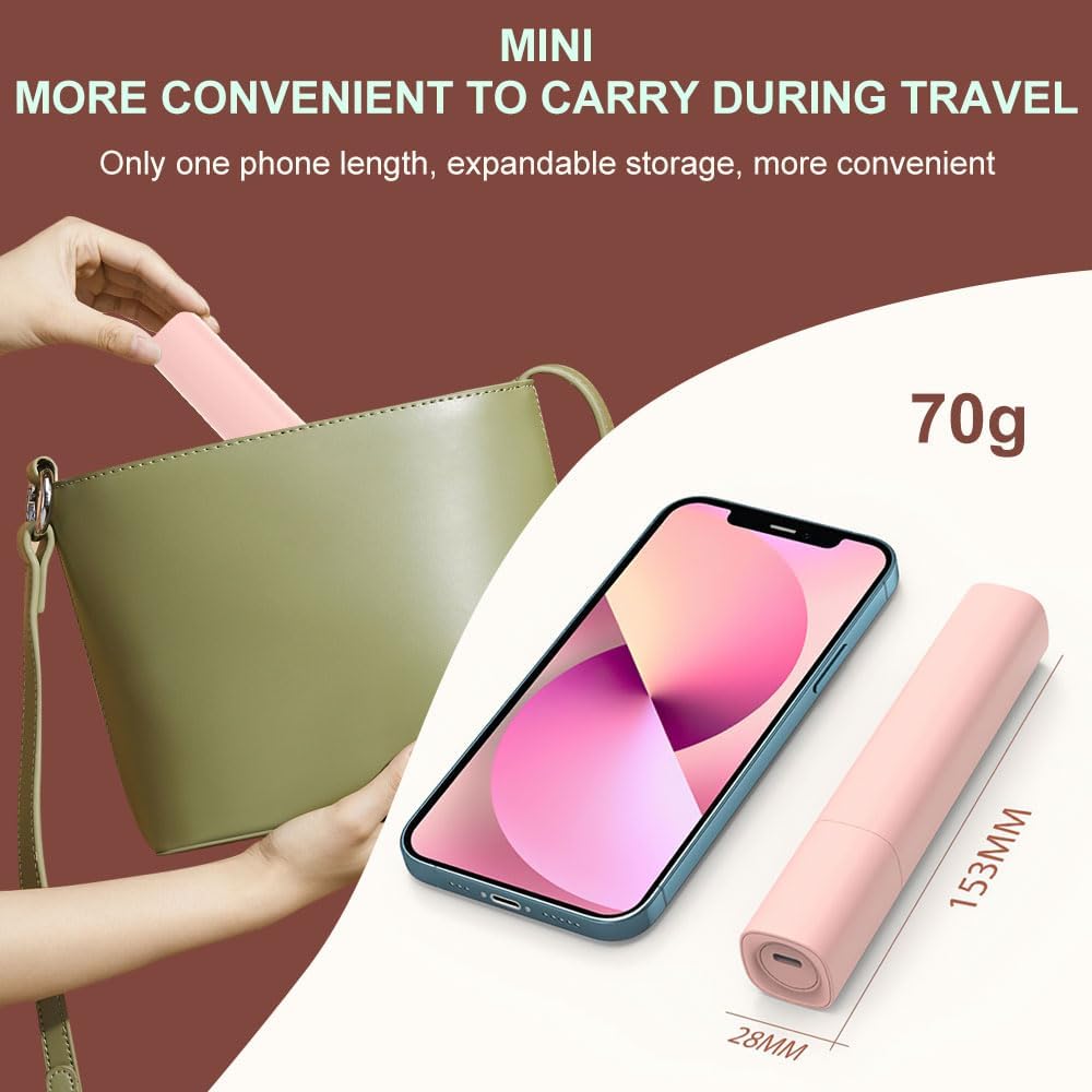 HUAJUN Mini alisador de pelo USB, 2 en 1, pequeña plancha plana por...