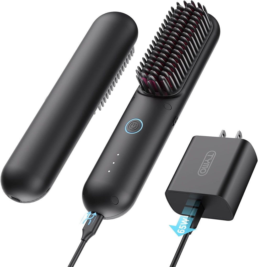 TYMO Porta PRO - Cepillo alisador de pelo inalámbrico para viajes,...
