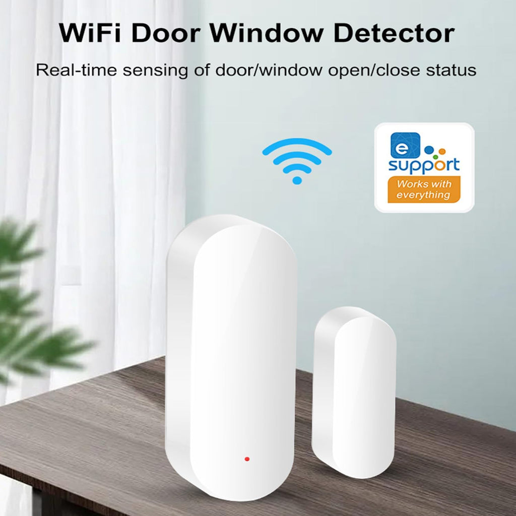 Sensor de puerta inteligente WiFi: sensor de contacto abierto de puerta para seguridad del hogar, sensor de ventana inalámbrico, asegura tu hogar con alertas instantáneas y automatización inteligente