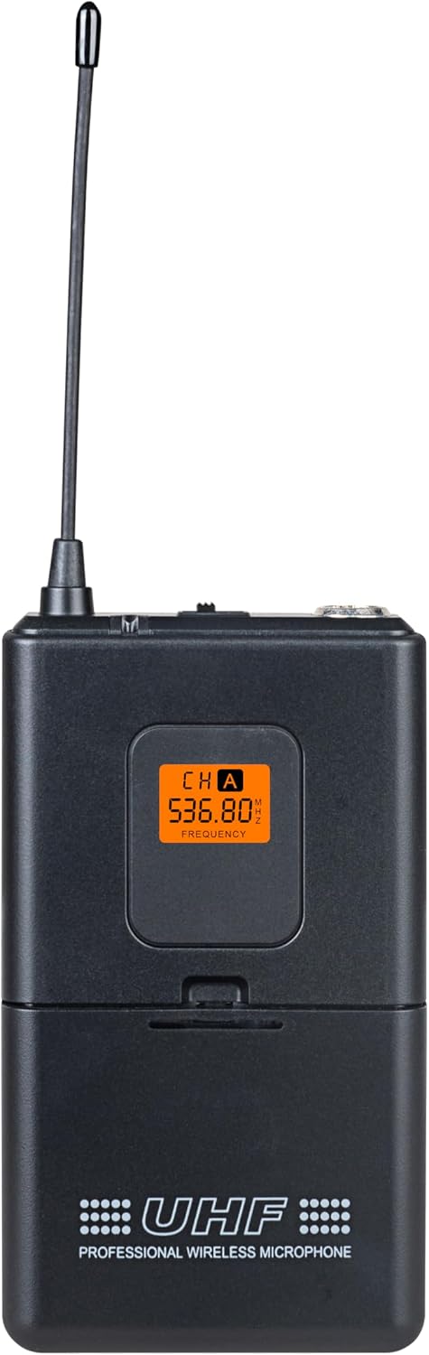 Tbaxo Sistema de micrófono inalámbrico 6 canales Lavalier Mic Bodyp...