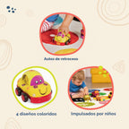 B. toys Wheeee-Ls! - Coches de tracción con 4 sonidos, interactivos