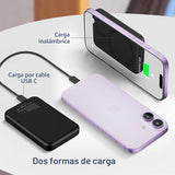 Smtcsl Batería inalámbrica de 5000 mAh: Cargador portátil con cable...