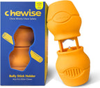 Chewise - Soporte para Bully Sticks, soporte mejorado para Bully Sticks, máxima seguridad resistente, dispositivo de seguridad libre de BPA para prevenir asfixia, se adapta a varios Bully