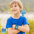 Blue's Clues & You! Reloj inteligente para niños, pantalla táctil interactiva con juegos, cámara selfie, rastreador de pasos, alarma y correa de silicona impresa, se adapta a muñecas de 5.5 a 8.0 pulgadas