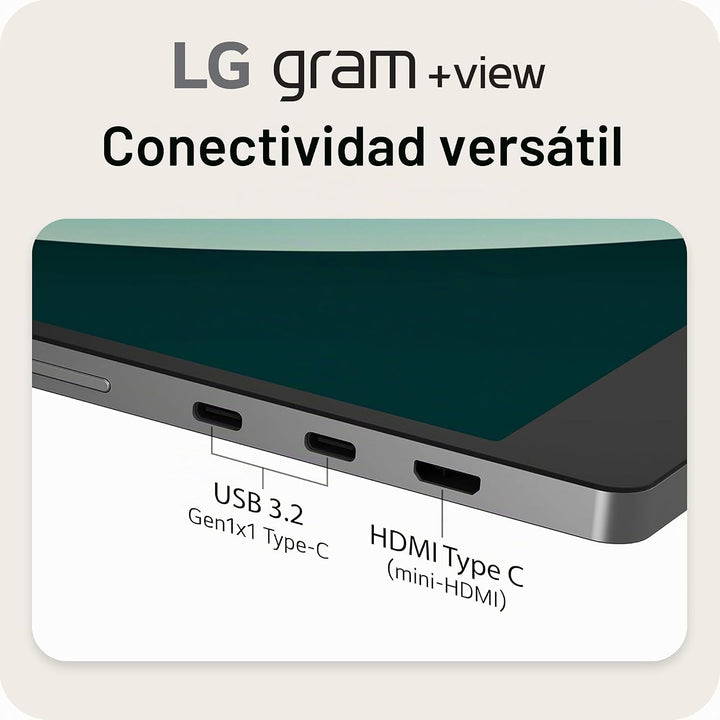 LG gram +View 17 pulgadas Monitor portátil ligero WQXG (2560x1600)...