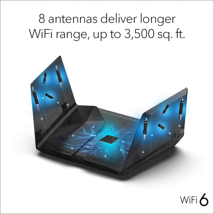 NETGEAR Nighthawk Router WiFi 6 (RAX120) Router Gigabit de doble ba...