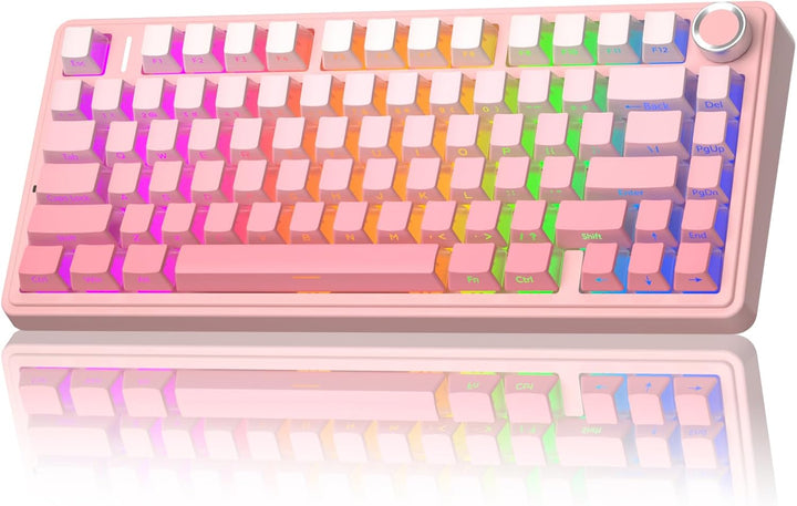 AULA Teclado mecánico inalámbrico F75 Pro, versión silenciosa, 75%...