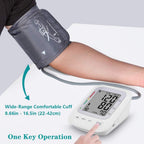Monitor electrónico de presión arterial, monitor digital automático de presión arterial superior del brazo, brazalete grande, 2 usuarios 180 memoria grande, indicador de frecuencia cardíaca irregular, con adaptador de CC para uso doméstico