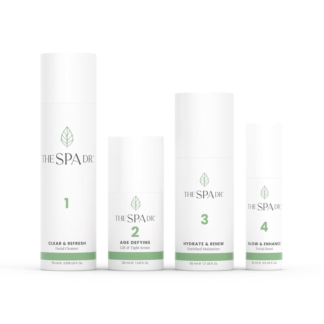 The Spa Dr. Kit facial de 4 pasos para mujeres, kit de cuidado de l...
