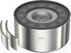 Feedoo Tazón de Agua de 1 Galón sin Derrame para Perros, de Acero Inoxidable de Doble Pared con Tapa Antisalpicaduras y Disco Flotante, Base Antideslizante, Comedero de Agua Lento Fácil de Limpiar