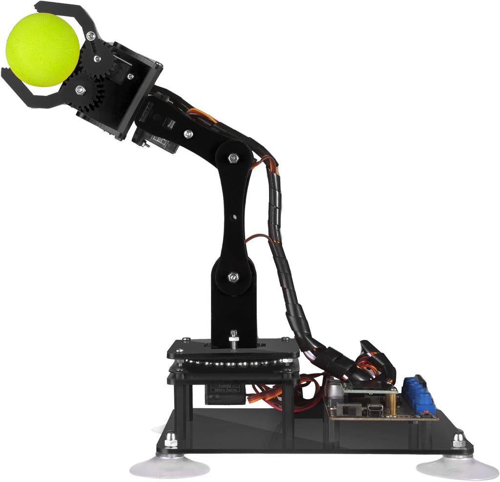 Kit de Brazo Robótico Adeept de 5DOF Compatible con Arduino IDE, Brazo Robótico Programable DIY Codificación STEM Educativo de 5 Ejes, Kit Inicial de Robot con Pantalla OLED, Procesamiento de Código y