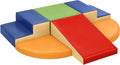 Juguetes de Escalada de Cuero PU Suave de 6 Piezas para Niños Pequeños, Bloques de Escalada de Espuma para Bebés para Niños Pequeños, Estructuras de Gimnasio de Juego de Espuma Escalador para