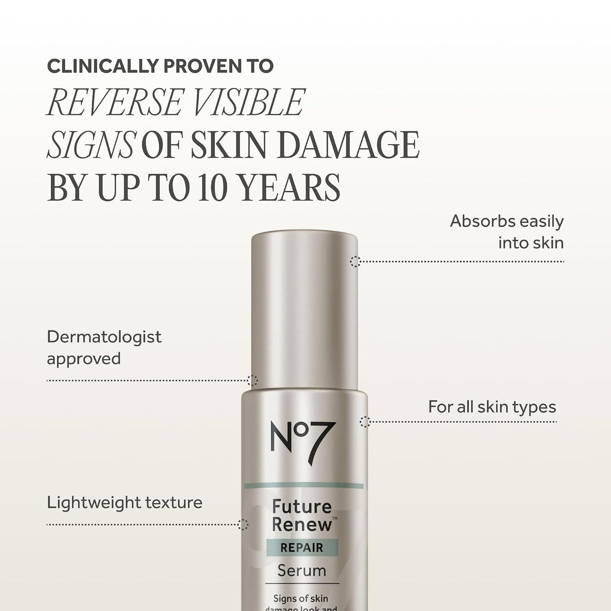 No7 Future Renew Suero reverso de daños 0.8 fl oz
