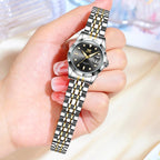 OPK Reloj de pulsera para mujer de acero inoxidable para mujer