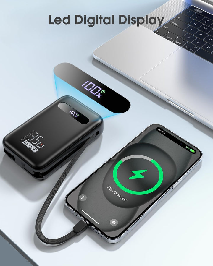 EnergyQC 20000mAh Cargador Portátil, Banco de Energía de Carga Rápi...