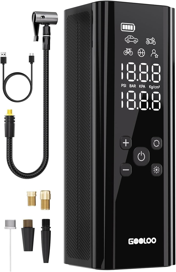 GOOLOO Compresor de aire portátil GT150, inflador de neumáticos, bo...