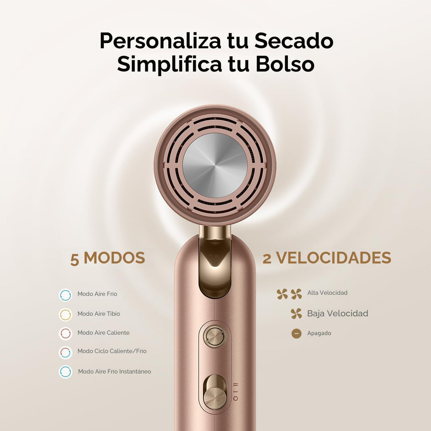Dreame Secador de pelo Pocket Pro, secador de pelo de viaje de dobl...