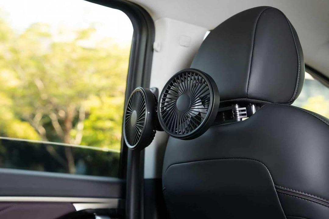 Pelidox Ventilador de coche para asiento trasero, 3 velocidades, ro...