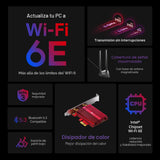 TP-Link WiFi 6E Intel AX210 AXE5400 PCIe WiFi Card para PC Archer T...