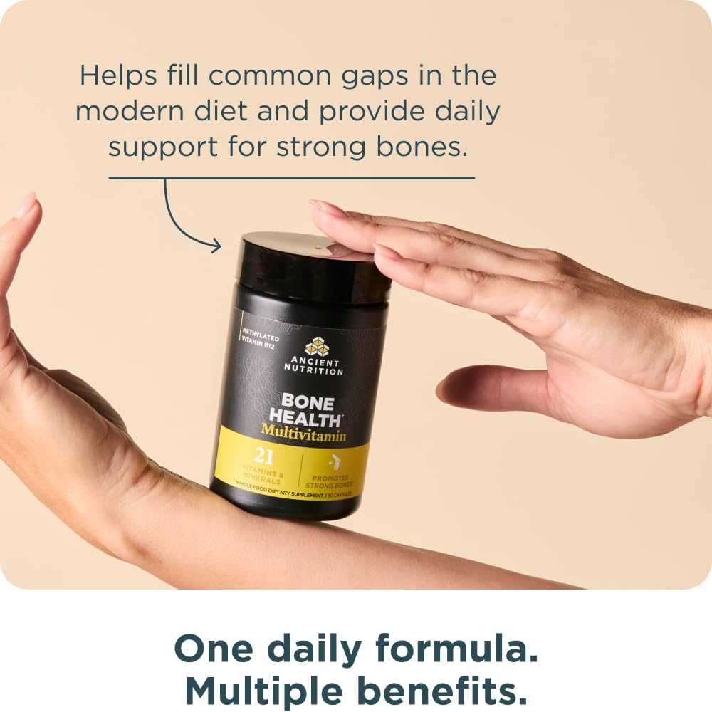 Ancient Nutrition Bone Health Multivitamínico, apoya la densidad ós...