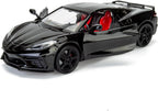 Motormax 2020 Chevrolet Corvette C8 Stingray 1:24 Diecast Black All Star Toys Exclusivo