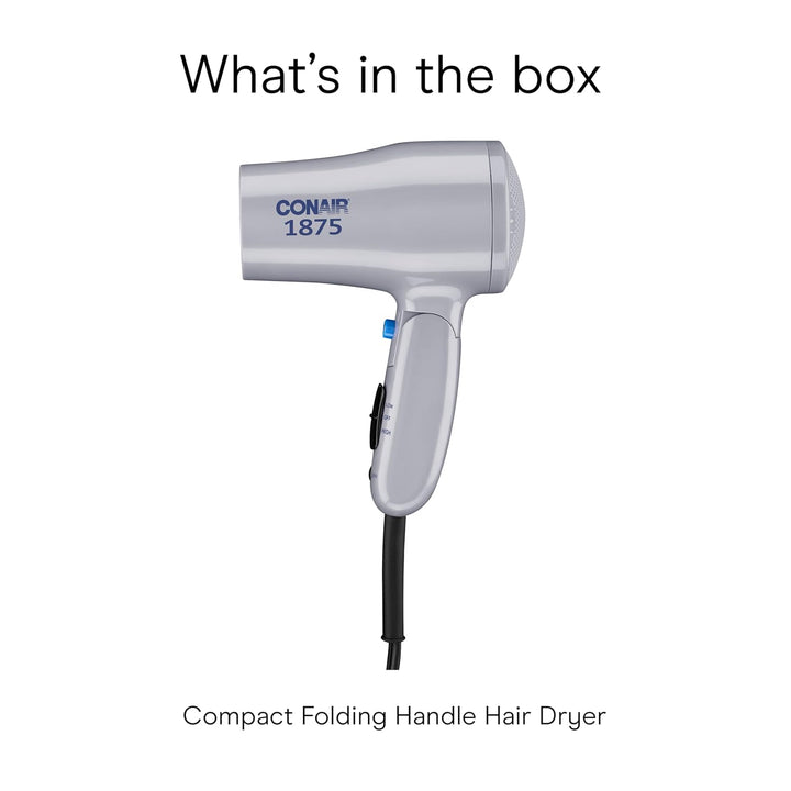 Secador de pelo compacto Conair con mango plegable, secador de viaj...