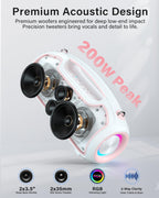 Altavoz Bluetooth, altavoces portátiles de pico de 200 W