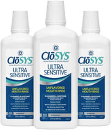 CloSYS Enjuague bucal ultra sensible, 32 onzas, paquete de 3, enjua...