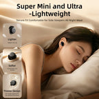 NE92 - Auriculares para dormir, ultra mini auriculares para dormir de lado 0.11 oz, auriculares inalámbricos Bluetooth 6.0, tiempo de reproducción de 40 horas, sonido estéreo de alta fidelidad