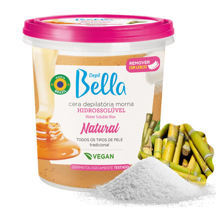 DEPIL BELLA Cera de azúcar brasileña, cera depilatoria para uso per...