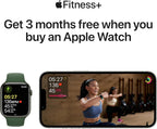 Apple Watch - Serie 7 con GPS y caja de aluminio Starlight de 1.77 pulgadas (45mm) con correa deportiva Starlight, tamaño regular