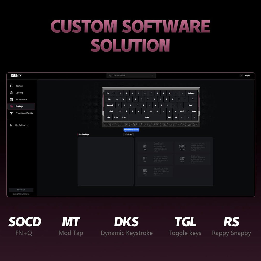 IQUNIX EV63 Hall Effect Gaming Keyboard 60% | Magnetic X Ultra Swit...
