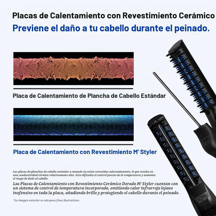 FORBEAUT M'STYLER AX- - Estilizador de cabello 3 en 1 para homb...